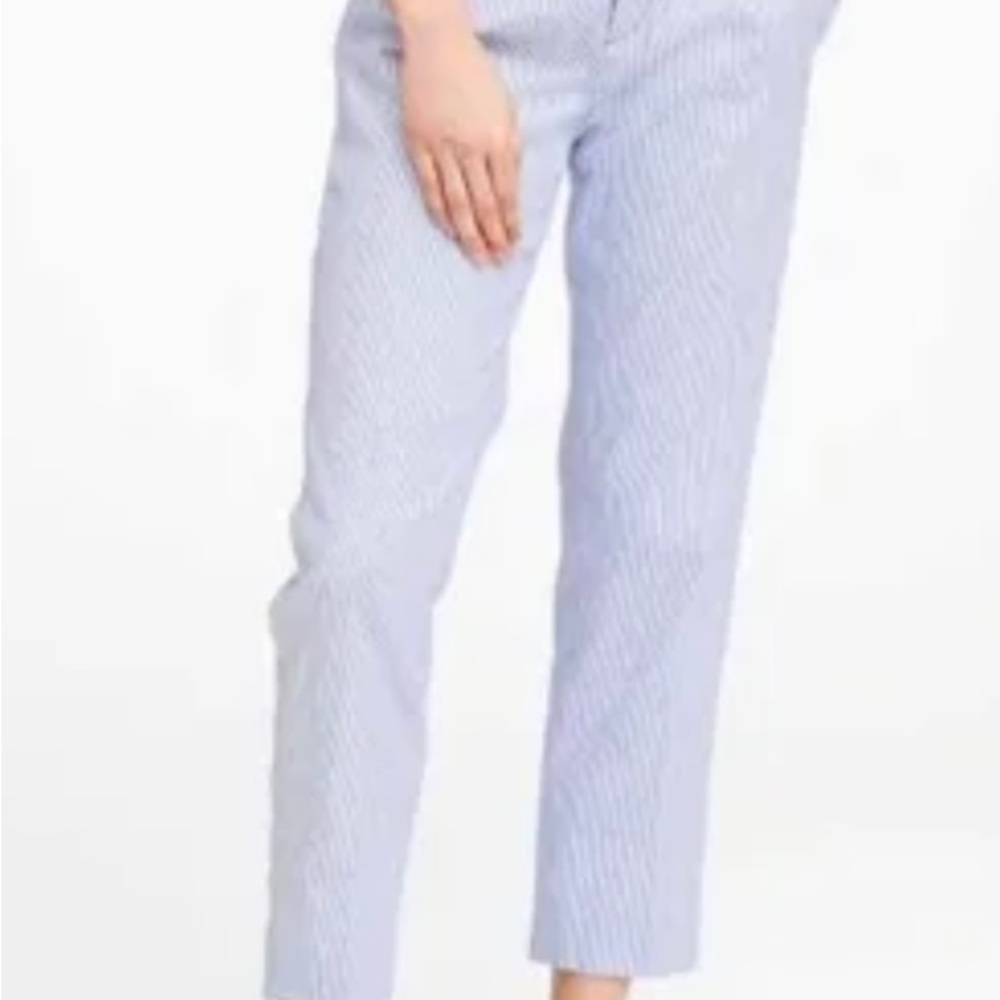 Banana Republic Avery Blue & White Stripe pants Size 0 petite